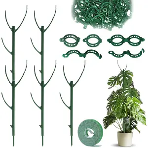 5pack Adjustable Plant Support Pole – Stackable Indoor/Outdoor Support Pole with Clamps, Suitable for Supporting Monstera and Climbing Plants, Garden Accessories, Perfect Replacement for Plant Stakes