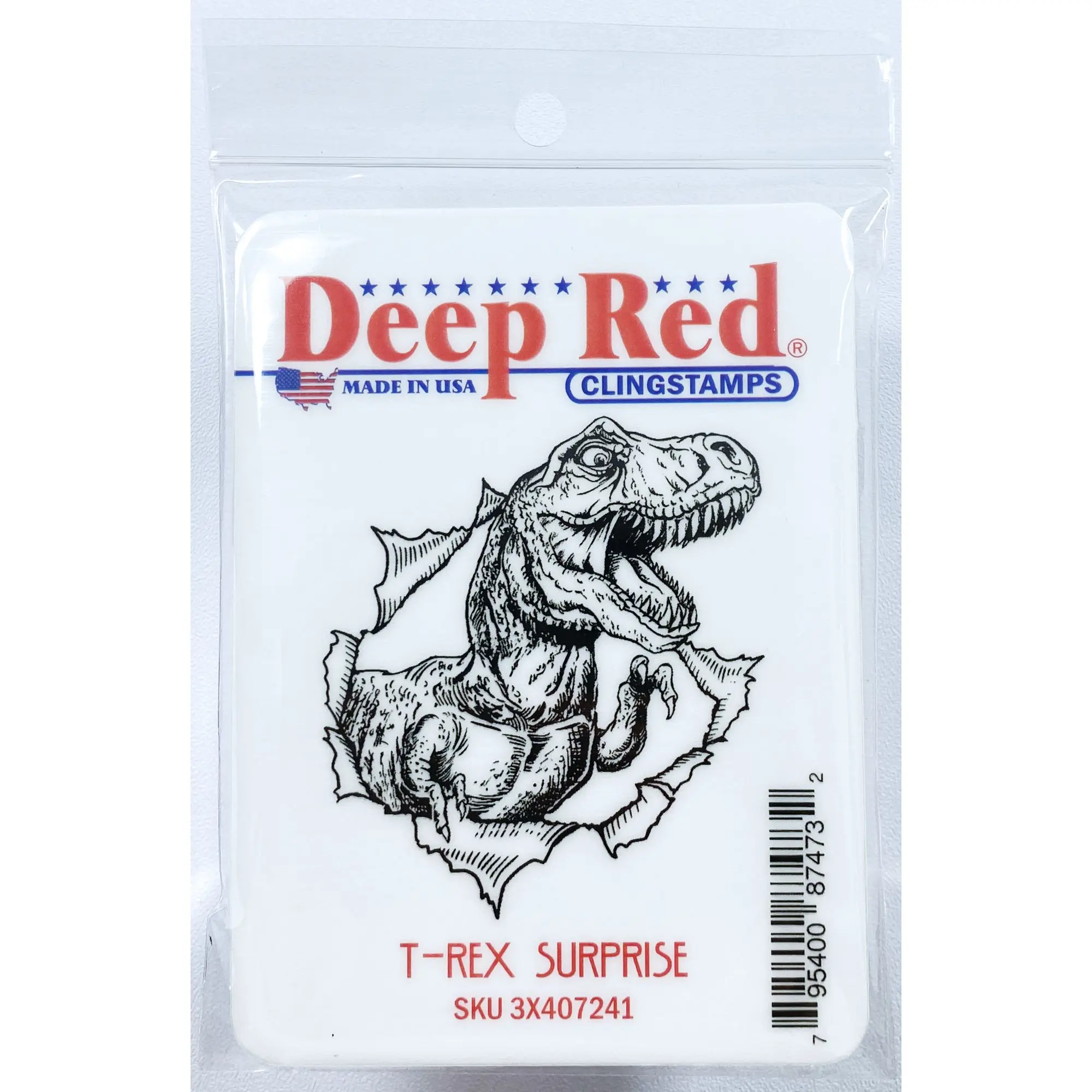 T-Rex Surprise Rubber Cling Stamp