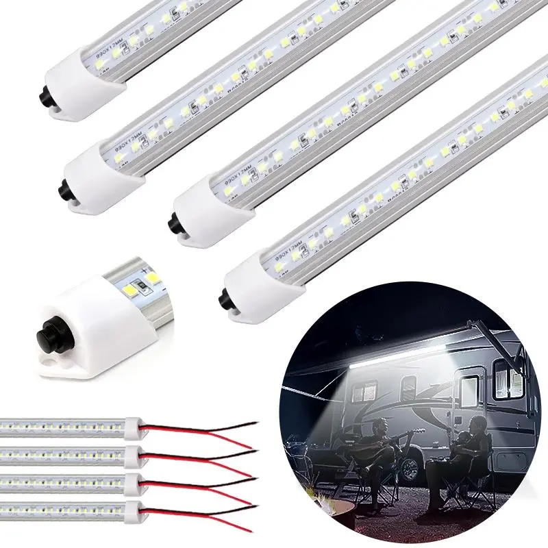 12V LED Light Strip, DC12V LED Light Strip with On/Off Switch, LED Interior Light Bar for Car, RV, Camping, Caravan, Truck, Boat, Led Car Lights