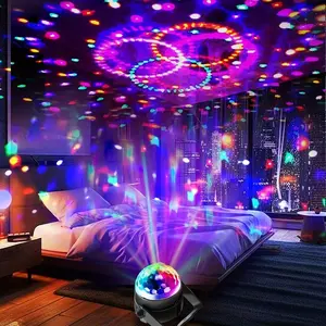 USB Powered RGB Disco Ball Light, Modern Geometric Pattern LED Color Changing Night Light, Novelty Lighting for Party, Bar, Karaoke & Wedding