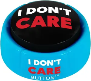 I Don't Care Button - Plays 8 Hilarious IDC Sayings - Office Humor & Stress Relief - Funny Gift & Stocking Stuffer
