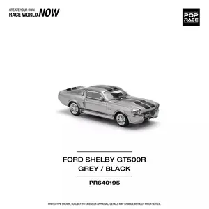 POPRACE 1/64 1967 SHELBY MUSTANG GT500 GREY/BLACK