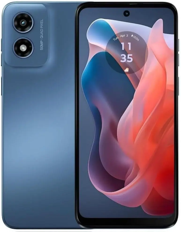 Motorola Moto G Play 2024 AT&T & Cricket 4G LTE 4/64GB 50MP Camera Sapphire Blue Renewed Smartphone