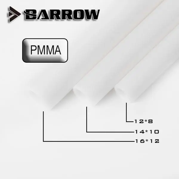 Barrow 16/12mm Acrylic Rigid HardTube (500mm) - White