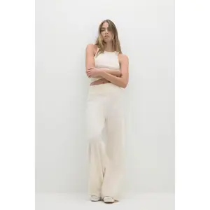 PHILIPA BRUSHED CASHMERE WIDE-LEG PANT