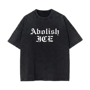 Gothic Style Text Print Black Washed Cotton T-Shirt Sweatshirt Classic