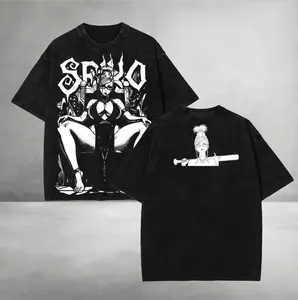 Seiko Ayase DanDaDan Anime Double Printed Vintage Washed Tee | Unisex Oversize Heavyweight Cotton Manga Graphic T-Shirt | Classic Streetwear Edit