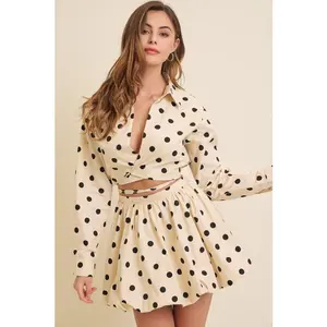 Polka Dot Balloon Mini Skirt