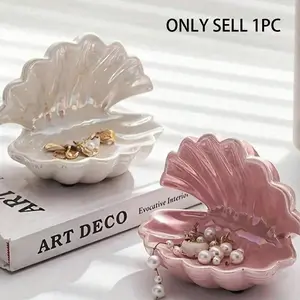 Artistic Shell Jewelry Tray, Half Round Key & Jewelry Storage Rack, Compact Space-Saving Home Decor, Perfect Gift for Mother or Friend, Vanity Organizer, Jewelry Storage Unit, Jewelry Storage Box