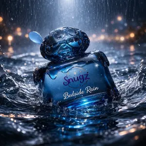 Snugz Bedside Rain Perfume - Blue Bottle with Water Droplets - Ideal for Relaxation and Comfort