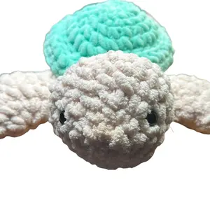 Sea Turtle. Beautiful handmade sea turtle perfect for all ages! Sea foam green shell with a light pink body and fins! Everyone loves plushies here’s your chance to own one of a kind!