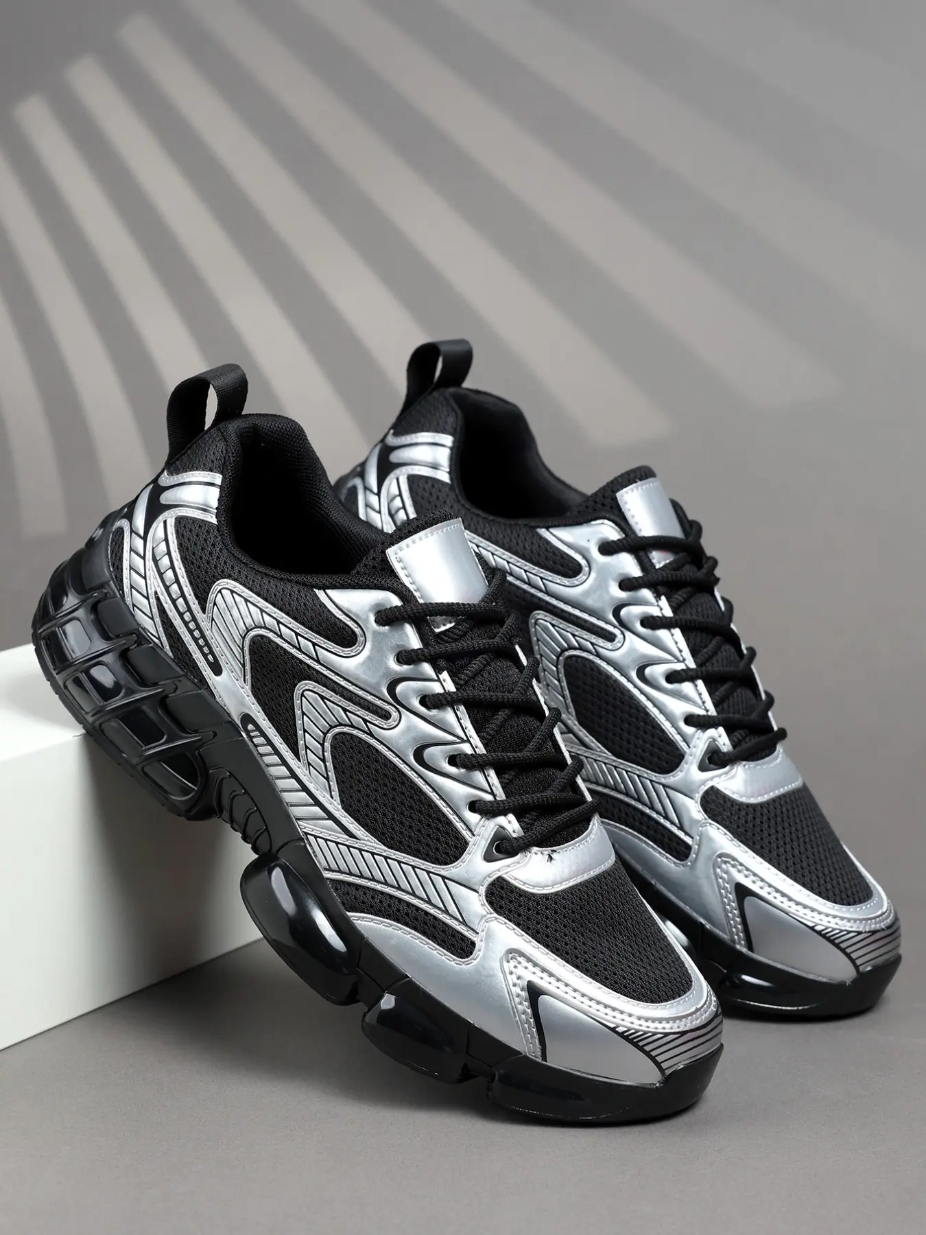Sneakers Men's Shoes Breathable Low-Top Sports Shoes, Athletic Sneakers, Active Cushion Sneakers, Shock Absorbing Rubber Sole, Casual and Training Wear, Spring New Cushioning Design, All Seasons Sneakers, Sneakers Trainer