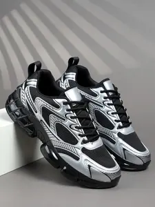 Sneakers Men's Shoes Breathable Low-Top Sports Shoes, Athletic Sneakers, Shock Absorbing Rubber Sole, Casual and Training Wear, Spring New Cushioning Design, Sneakers Trainer