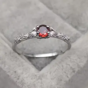 Luxury Inlaid Purple Synthetic Zirconia Ring, Easy And Fashionable Women'S Ring, Two Colors Optional, The First Choice for Eternal Love Promise Ring