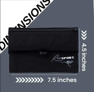 RooSportPlus Gold Sparkle   Waterproof Cellphone Carrier with Concealed Zipper Pocket & Easy Access Small Items Pocket for Runners and Travelers