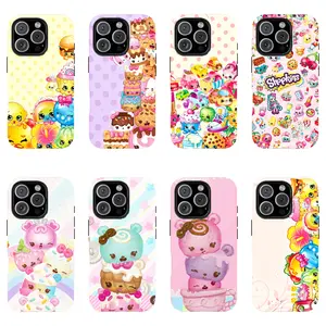 Shopkins Cute Cake Stack cartoon print phone case, suitable for iPhone 11-17 Pro Max/Plus and Samsung  S23-25.