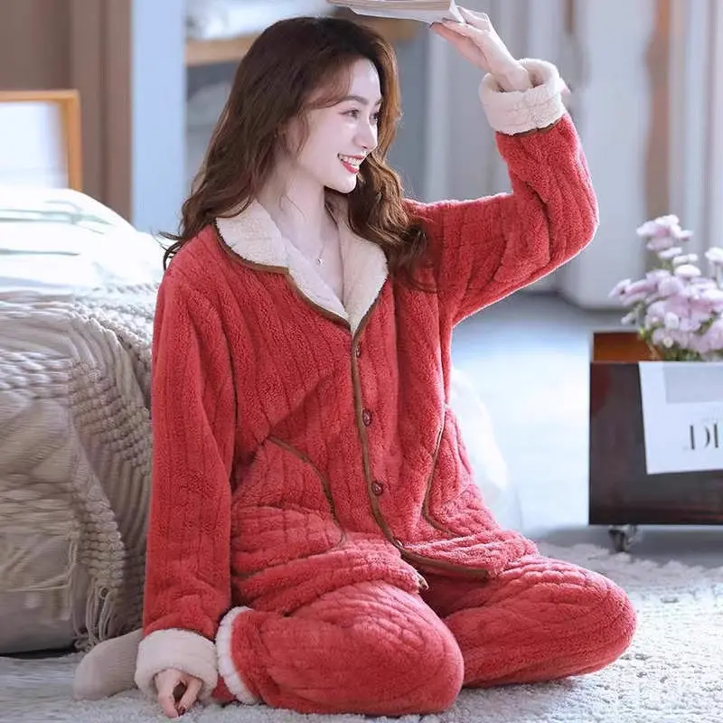 Black Friday Sale Pajama Bliss  Luxe Coral Fleece Elegance  Cozy Winter Nights  Premium Couples Pajamas Set  UltraWarm and Stylish Design