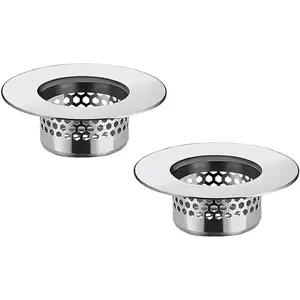 (2 Pack), Bathtub Drain Cover Lavatory Sink Drain Strainer Hair Catcher for Laundry Utility RV Sink, Stainless Steel Drain Filter. Fit Hole Size from 1.25" to 1.60" No Brand