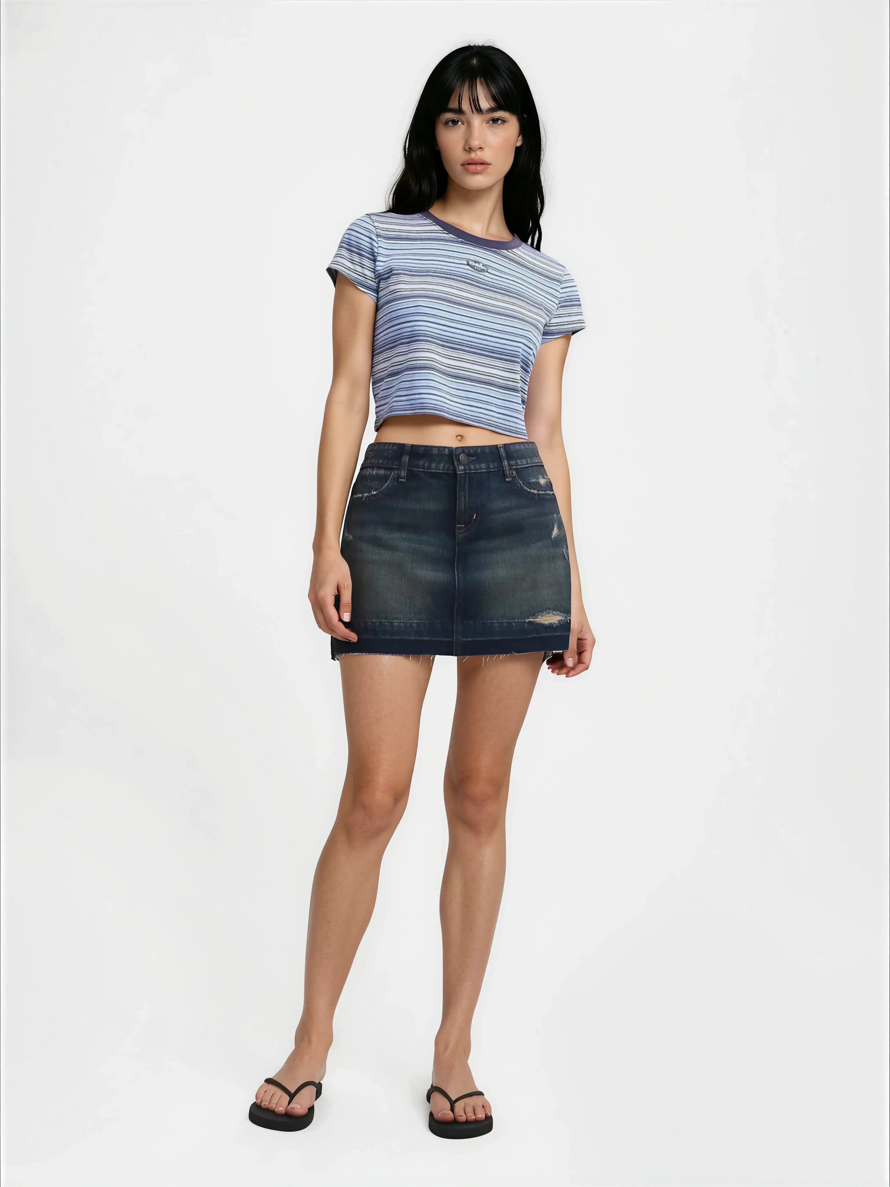 Stripe Baby Tee - Blue