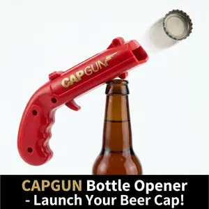Fun Cap-Shooting Bottle Opener - Launch Caps & Enjoy!Perfect for Family Gatherings, BBQs, and Outdoor Events