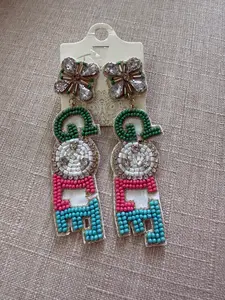 Beaded Golf Earrings - Adorable Beaded Design for Perfect Course Looks - Colorful & Eye-Catching Jewelry