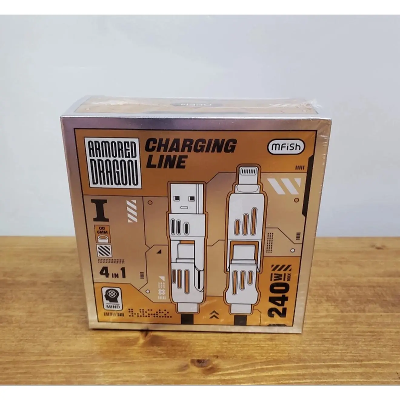 MFiSh Armored Dragon Charging Line 4 in 1 240W Fast Charging Cable for Multiple Devices