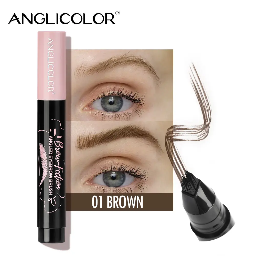 ANGLICOLOR Eyebrow Pen with Angled Brush, Liquid Microblading Eyebrow Pencils for Women, Hair-Like Strokes Brow Pen, Waterproof, Smudge-Proof, Long Lasting Eyebrow Pencil for Natural Brows Give Mom and Girlfriend Holiday Gifts Makeup Smooth