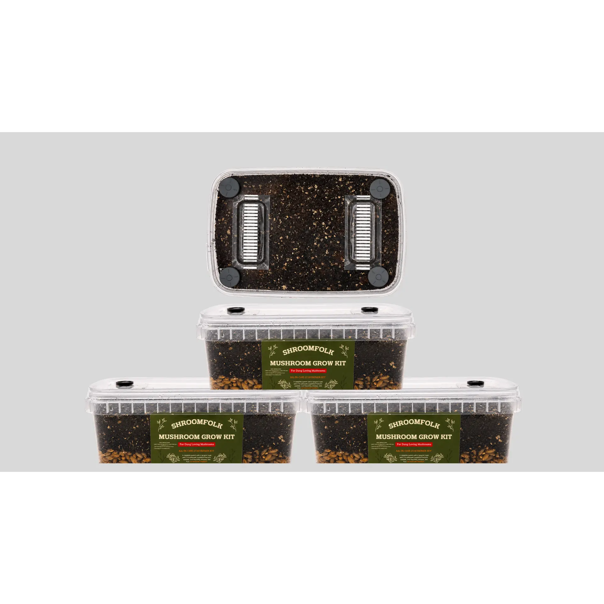 3-Pack CVG Mushroom Grow-Tub kit (1200ml All-in-One)