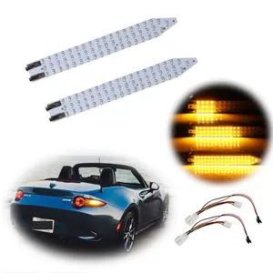 2pcs Sequential Flash Amber LED Rear Turn Signal lamps Lighting Kit For 2016 2017 2018 2019 Mazda MX-5 ND,Replace OEM NA1J-51-150F NA1J-51-160F