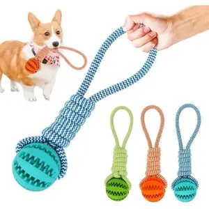 1pc Heavy-duty Braided Rope Dog Chew Toy, Interactive Chew, 37cm with Textured Grip - Interlocking Rope Ball Suitable for Strong Chewers, Teeth Cleaning and Training, Durable Chew Bone for Large Dogs - Suitable for Fetch and Tug-of-war Games