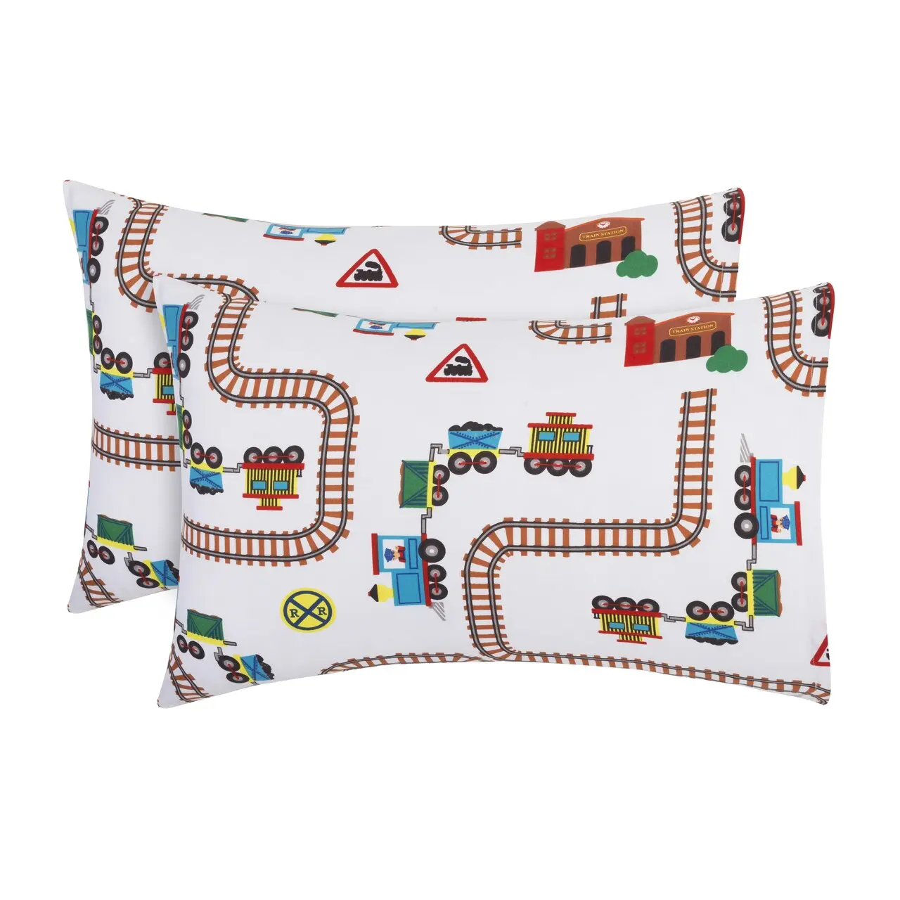 Everyday Kids 2-Pack Toddler Travel Pillowcases Choo Choo Train