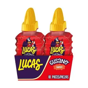 Lucas Gusano Chamoy Snack Sweet Candy Flavor Tangy Mexican Bonbon
