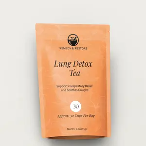 Lung Detox Tea – Herbal Cleanse for Lung Health, Congestion Relief & Easy Breathing Natural Beverage by Remedy & Restore