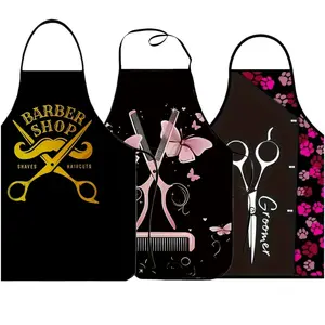 Groomer Pattern Polyester Apron, 1 Count Unisex Cooking Apron, Christmas Gift, Winter Apron for Women,Cool Autumn Apron,Nails Design Tool, Nails Art,Nails Ideas,Christmas Decorations