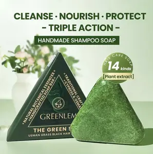 Anti-Hair Loss Shampoo Bar — 120g biotin-enriched herbal soap with 14 ingredients (Usma grass, ginseng, tea tree oil). Strengthens roots, cleanses, nourishes, protects, ideal for thinning hair. tiktokshopspringglowup