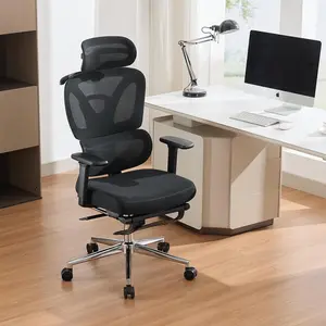 Computer Desk Chair Office Chairs with Adjustable Padded Headrest,Comfortable Lumbar Support &3D Armrest Gaming Chairs for Office,StudyBlack
