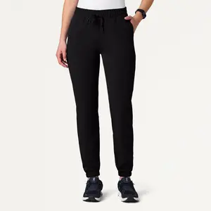 Jace Skinny 7-Pocket Scrub Jogger - Black