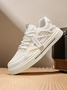 Men's Summer Breathable Mesh Shoes, Colorblock Design, Slip-On Convenience, Height-Boosting, Casual Daily Wear, Campus & Commute Friendly, Sneaker