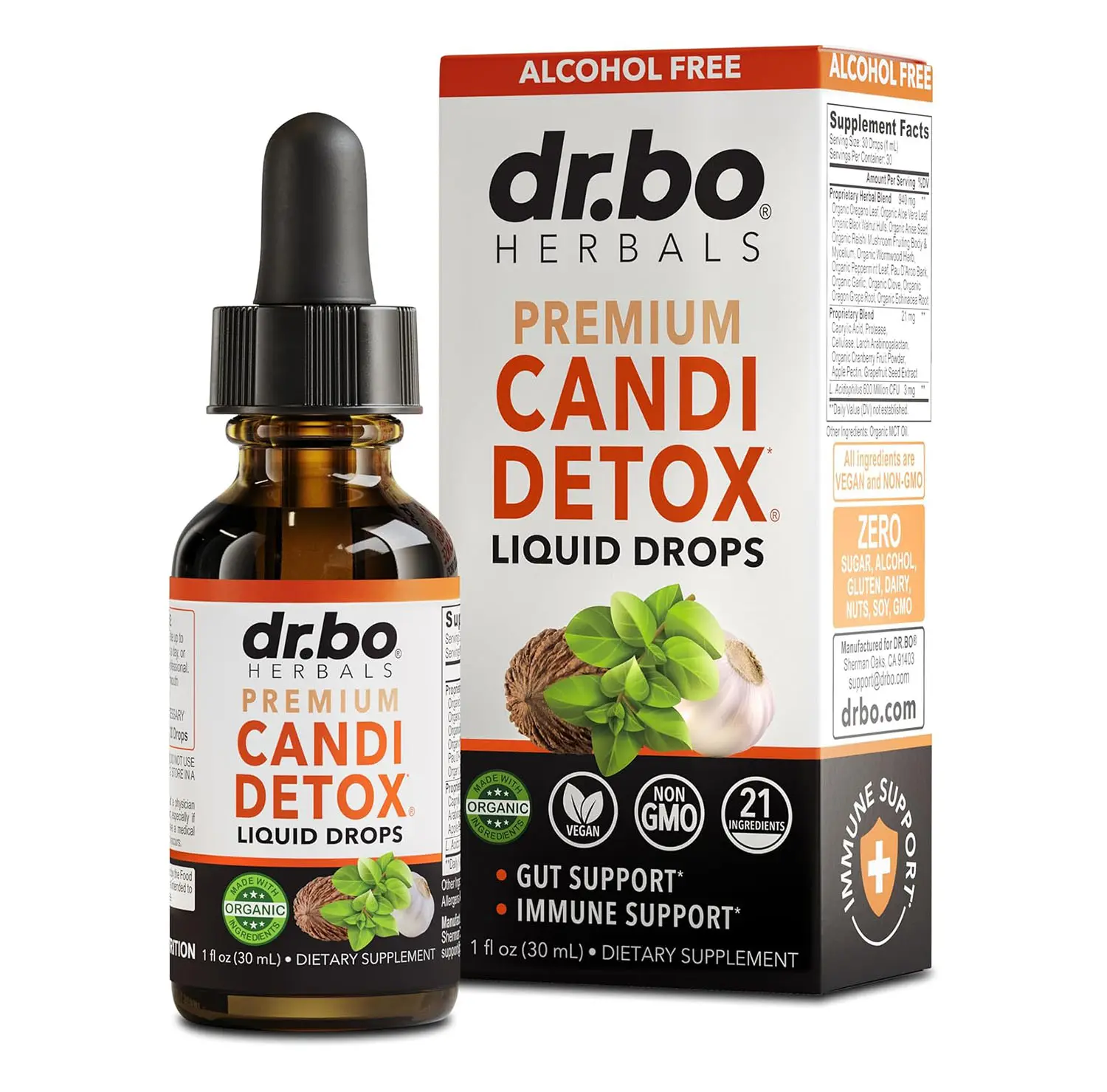 Candida Cleanse Detox for Women & Men - Organic Oregano Oil Drops, Caprylic Acid Black Walnut Wormwood Candi Support Supplement Kit - Natural Oral Anti Overgrowth Gut Balance Flora Complex Supplements