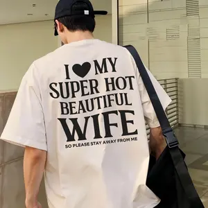I Love My Wife On Back Hoodie, I Heart My Wife Shirts, Funny Husband Gift, Beach Shirts For Men, Couple Funny Saying Tee, Unisex Sweater Pullover Tee
