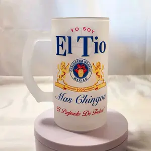 El Tio Frosted Glass Mug 16oz for Gift - Perfect for Special Occasions and Everyday Use