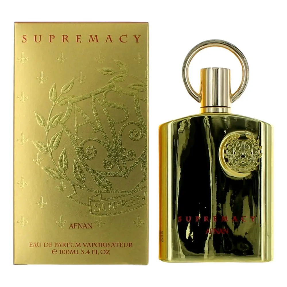Afnan Supremacy Collection Gold Unisex EDP Spray - 3.4 oz (100ml), Sleek Design, Gold Accents, Gift for Fragrance Enthusiasts, With Box