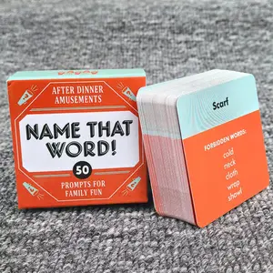 Family Interactive Game with 50 Fun Clues, Blue Design Card Material, Perfect for Family Gatherings, Casual Card Games, Word Cards