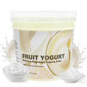 T&Tea Yogurt Popping Boba Pearls 2.76 LB, Vegan Bursting Boba Pearls for Bubble Tea, Beverages, Shakes, Desserts, Smoothies & Ice Cream Topping