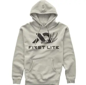 First Lite Whitetail Shed Logo Hoodie, Mens Hunting Pullover, Outdoor Performance Hoodie, Warm Cold Weather Apparel, Comfortable Gear For Hunters VH15O