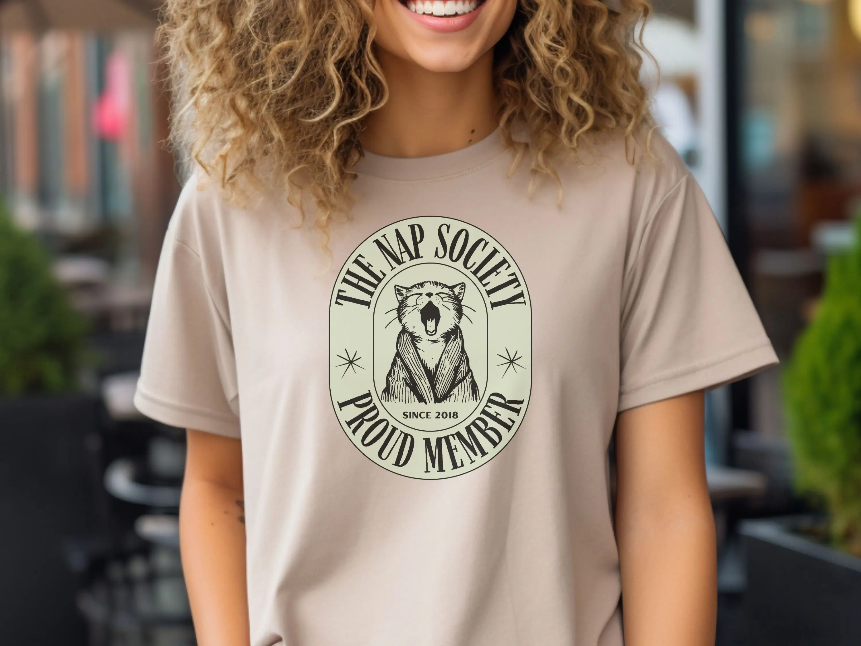 Nap Society Proud Member Tshirt Nap Shirt Nap tshirt Sleepy Tshirt Gift for Naps Cat Nap Shirt Funny Tshirt Prank Shirt Comfortable T-Shirt