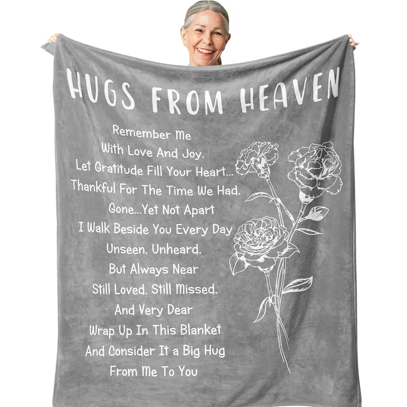 Memorial Gift Blanket, Funeral Sympathy Gift, Soft Flannel Comfort Cover, Creative Bereavement Gift, Heavenly Blanket, Condolence Gift, Inspirational Blanket