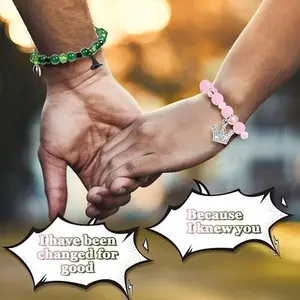 Wicked Friendship Bracelets Elphaba Galinda Matching Bff Witch Hat Crown Charms Jewelry Accessories Movie Musical Merch for Fans Valentine's Day Gifts