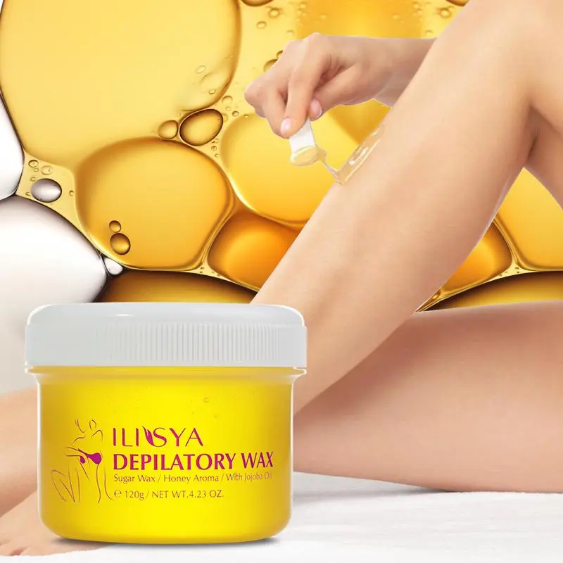 Honey Sugar Wax with Jojoba for Hair Removal, Quick Body Care At Home Waxing Hair Removal Wax, Suitable for All Skin Types, Body Hair Removal Products for Daily Use, Body Hair Remover