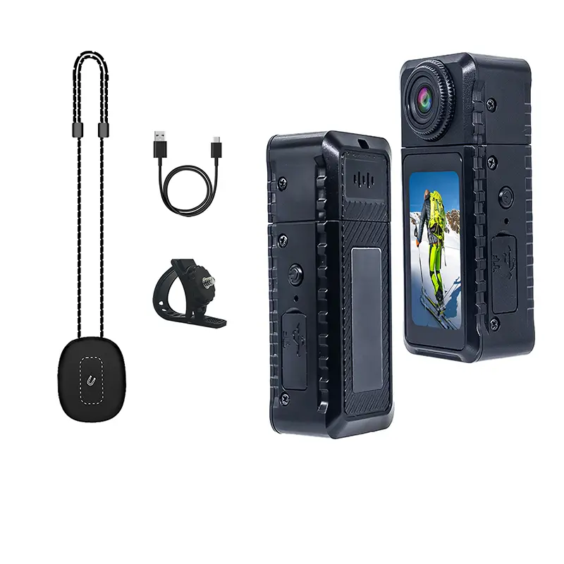 Portable Wearable 16GB HD WiFi Sports Action Camera - 1.47-inch IPS Display, 180° Rotatable Magnetic Finger-Mount Strap, Lightweight, Wireless, Ideal for Cycling & Travel Video Recording, Hd Camera, Wifi Sports Camera